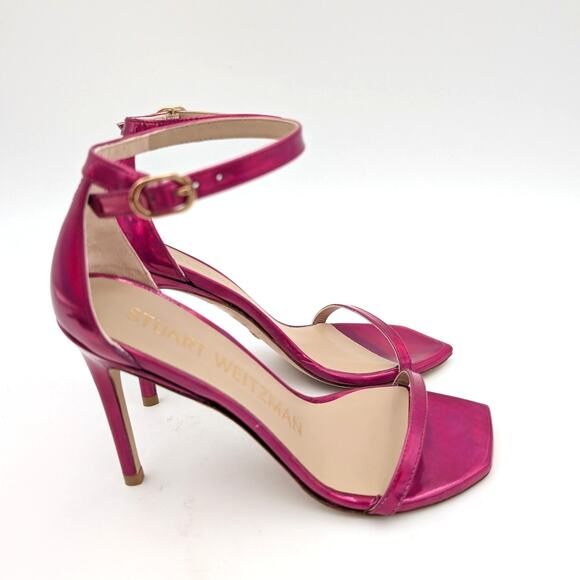 $475 Stuart Weitzman Nudistcurve 75 High Heel Sandals Women's Pink Size US5B - Picture 3 of 10